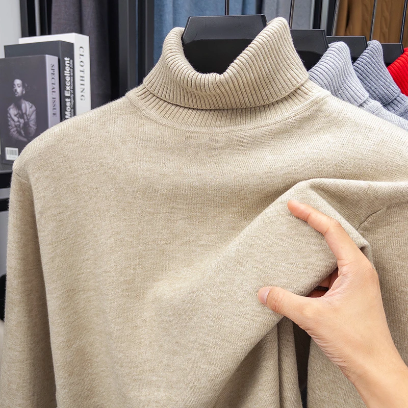Jesienny męski sweter z golfem – Turtleneck Sweater Men recenzja i cena