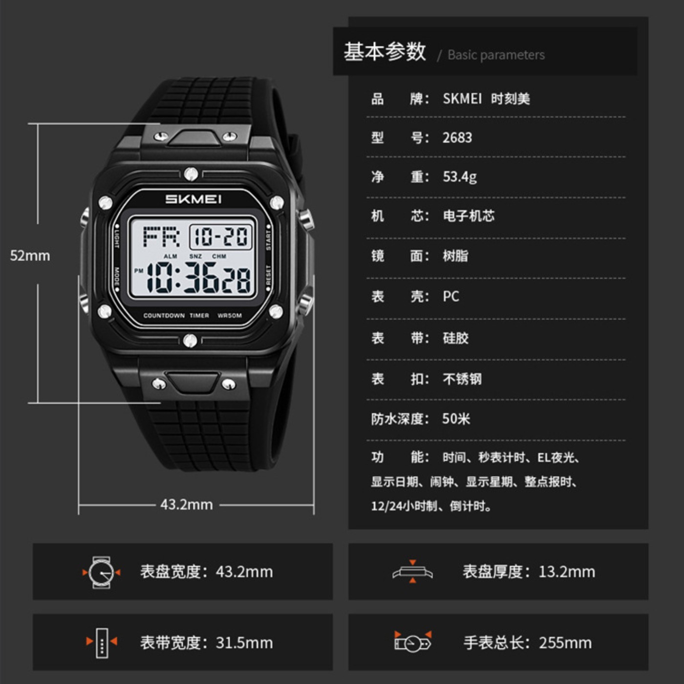 2683 Casual Przezroczysty Wiel – Fashion Mens Watches recenzja i cena