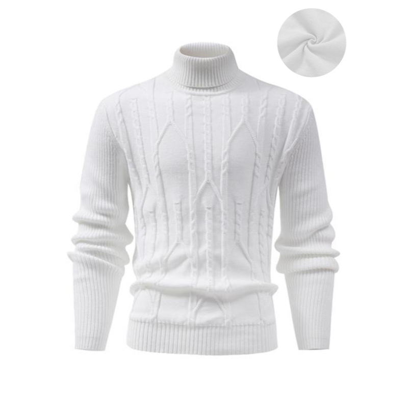 Męski sweter golf z dzianiny,  – Turtleneck Sweater Men recenzja i cena