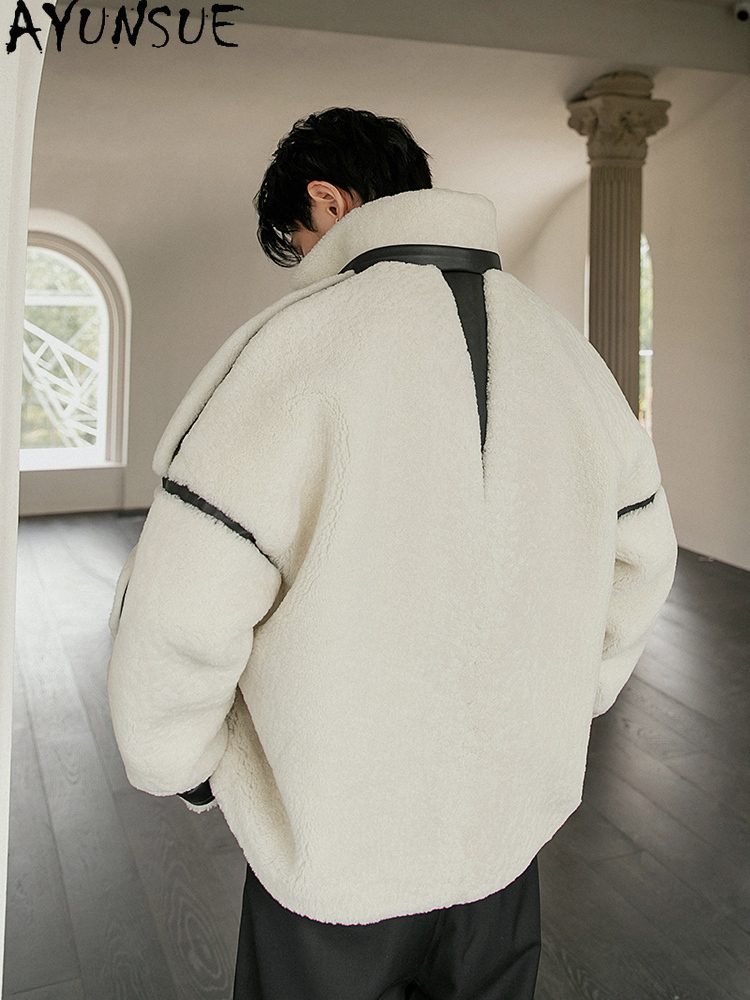 AYUNSUE Luksusowy Naturalny Fu – Men'S Fashion Zipper Jacket recenzja i cena