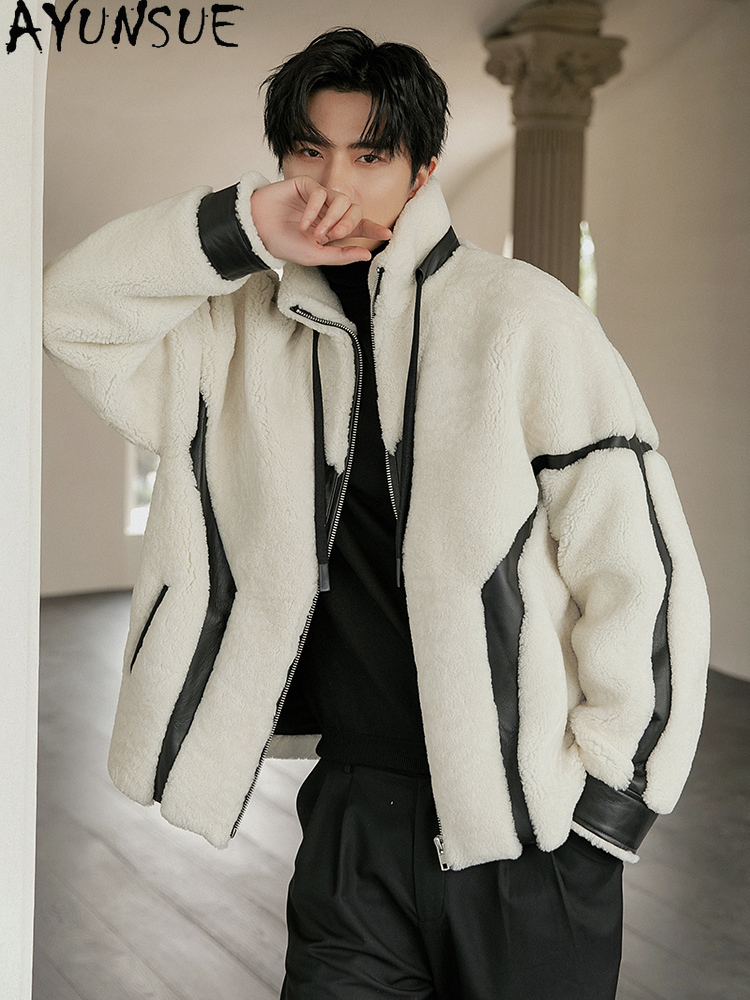 AYUNSUE Luksusowy Naturalny Fu – Men'S Fashion Zipper Jacket recenzja i cena