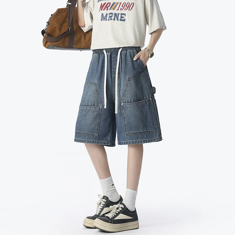 Amerykańskie modne szorty jean – Mens Fashion Workwear recenzja i cena